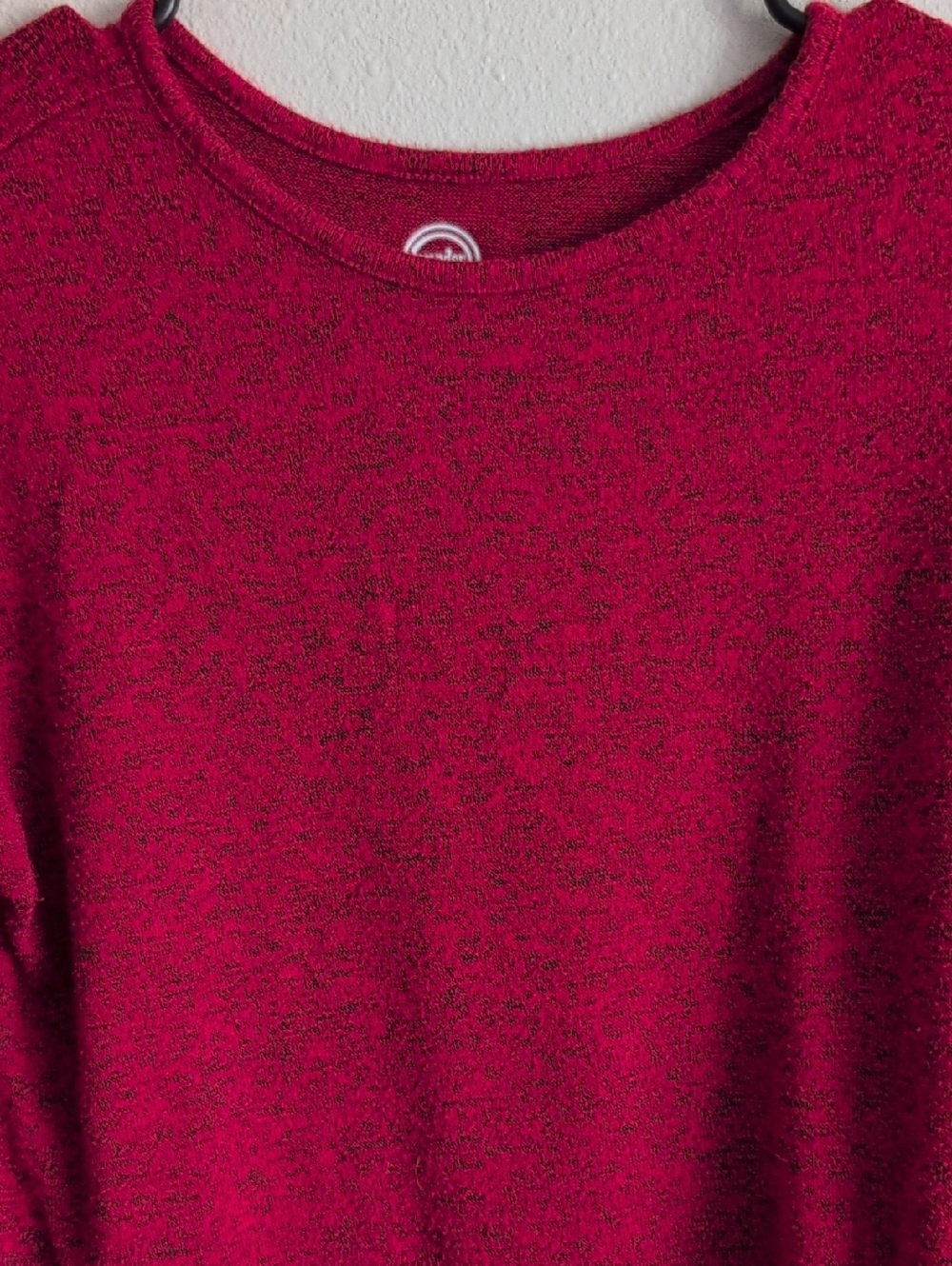 Wonder Nation Knot Hem Long Sleeve Top - Red And Black - Picture 2 of 5